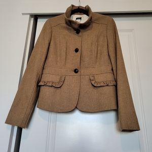 JCrew cropped jacket size 6 tan